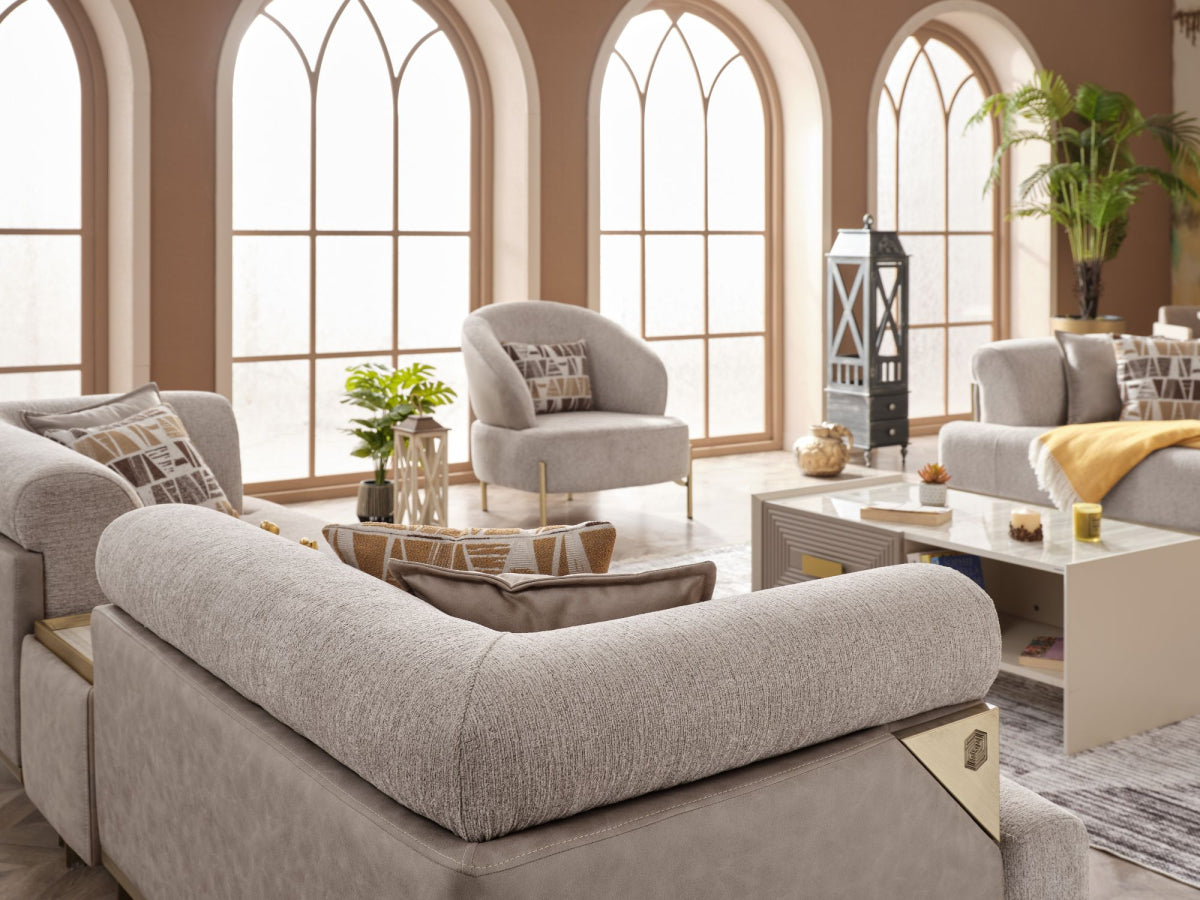 Urla Stationary Module Sofa Cream