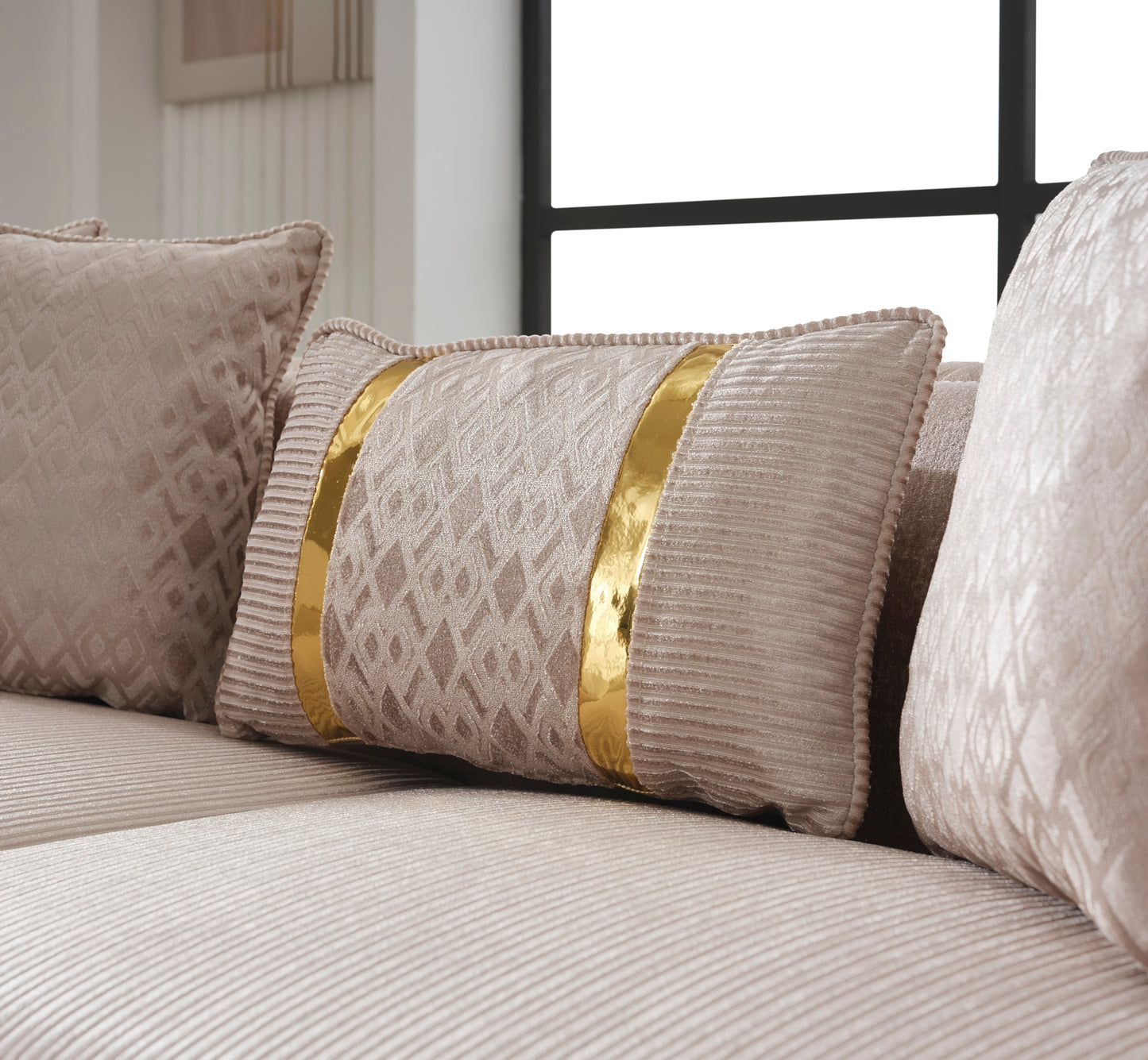 Valentino Stationary Livingroom (2 Sofa & 2 Chair)