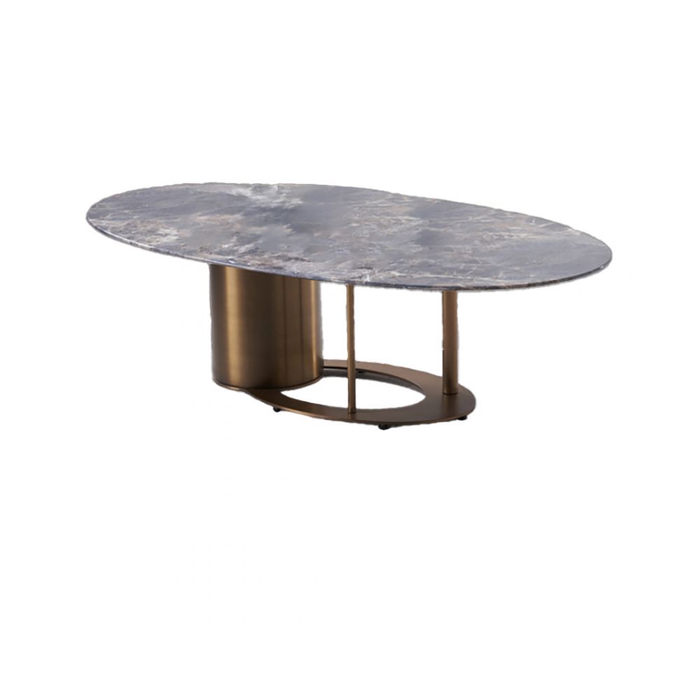 CT-J2196 Faux Marble & Metal Coffee Table