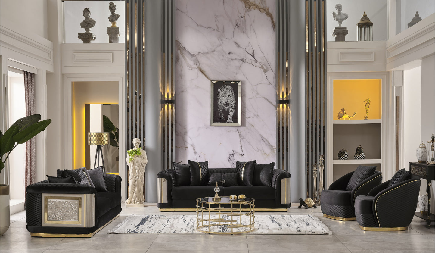 Elegance Stationary Livingroom (2 Sofa & 2 Chair)