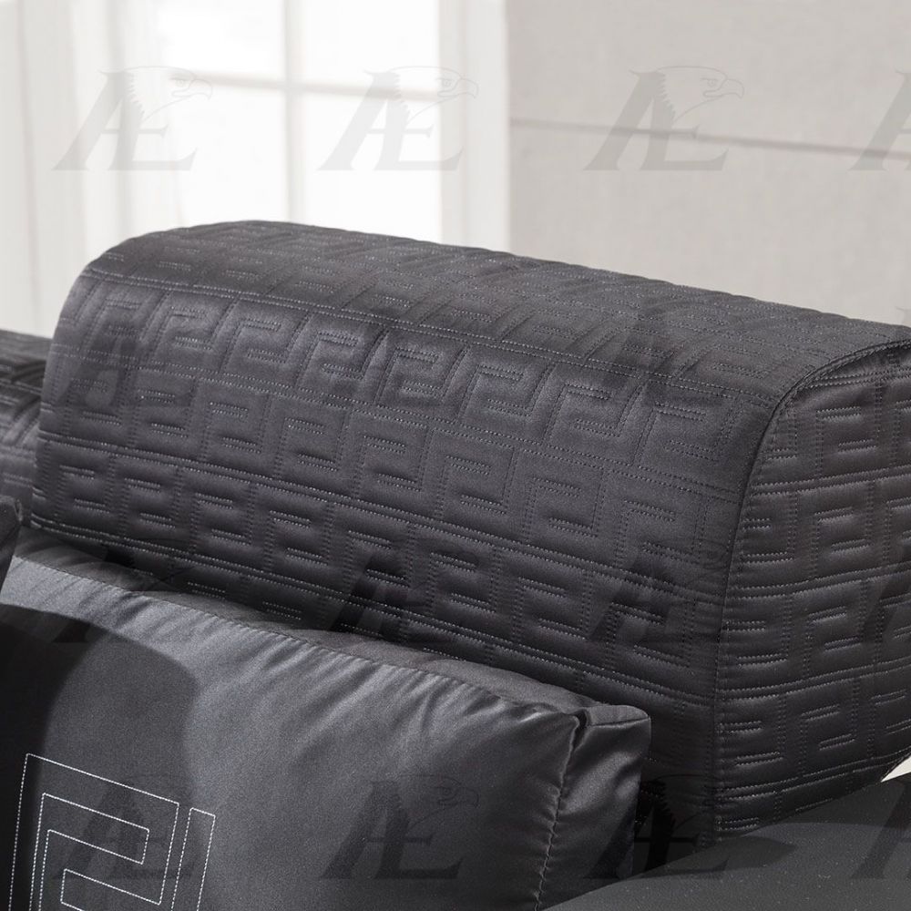 AE223 Faux Leather and Fabric Loveseat