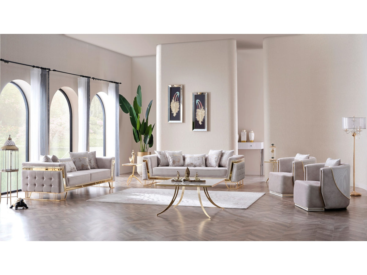 Munich Stationary Livingroom Set (2 Sofa & 2 Chair)
