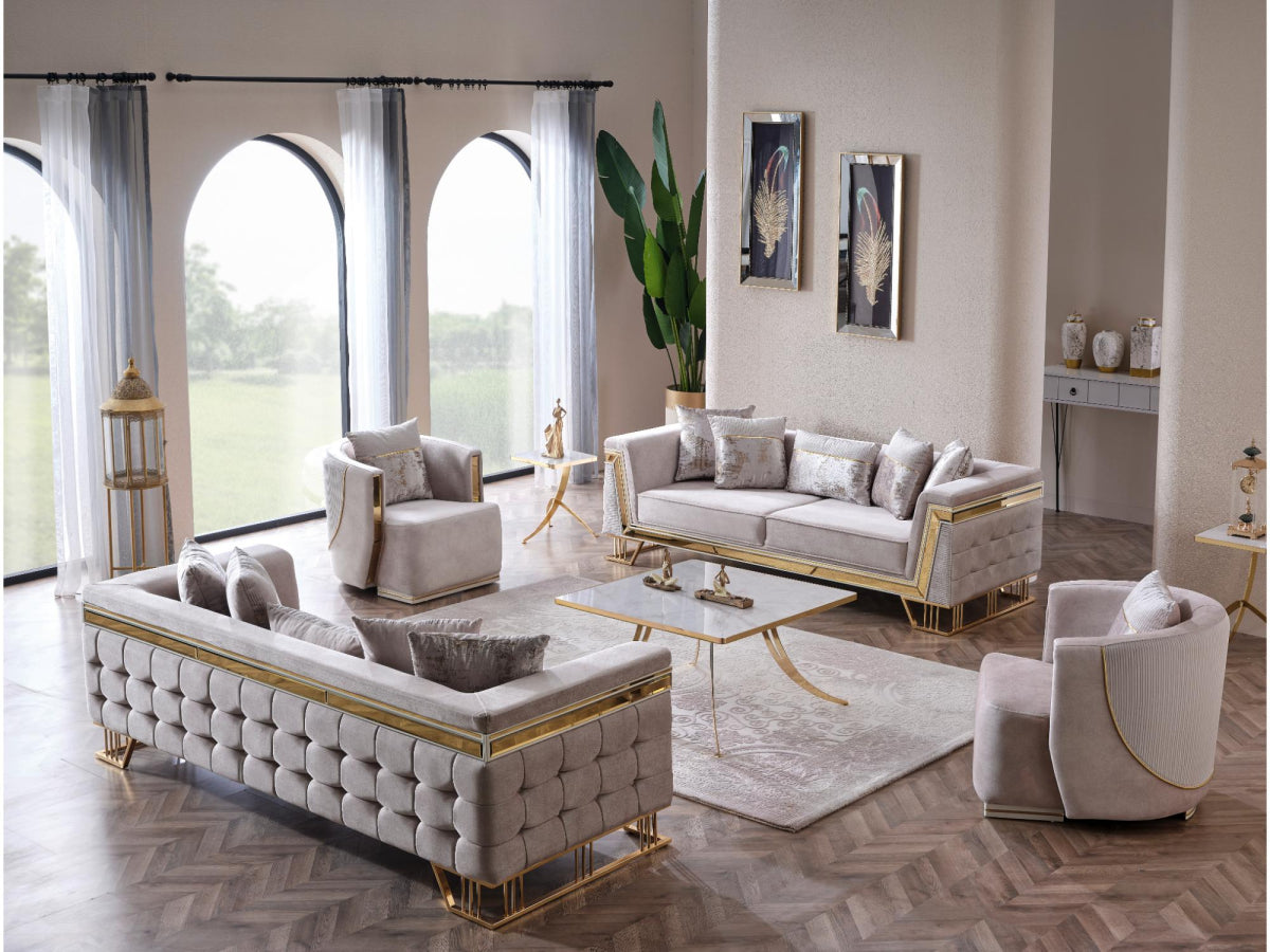 Munich Stationary Livingroom Set (2 Sofa & 2 Chair)
