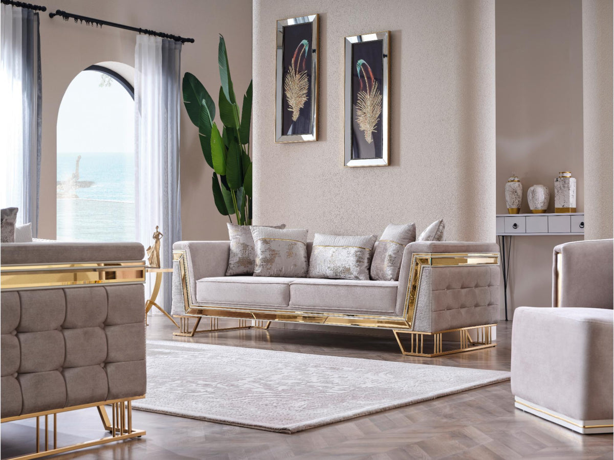 Munich Stationary Livingroom Set (2 Sofa & 2 Chair)