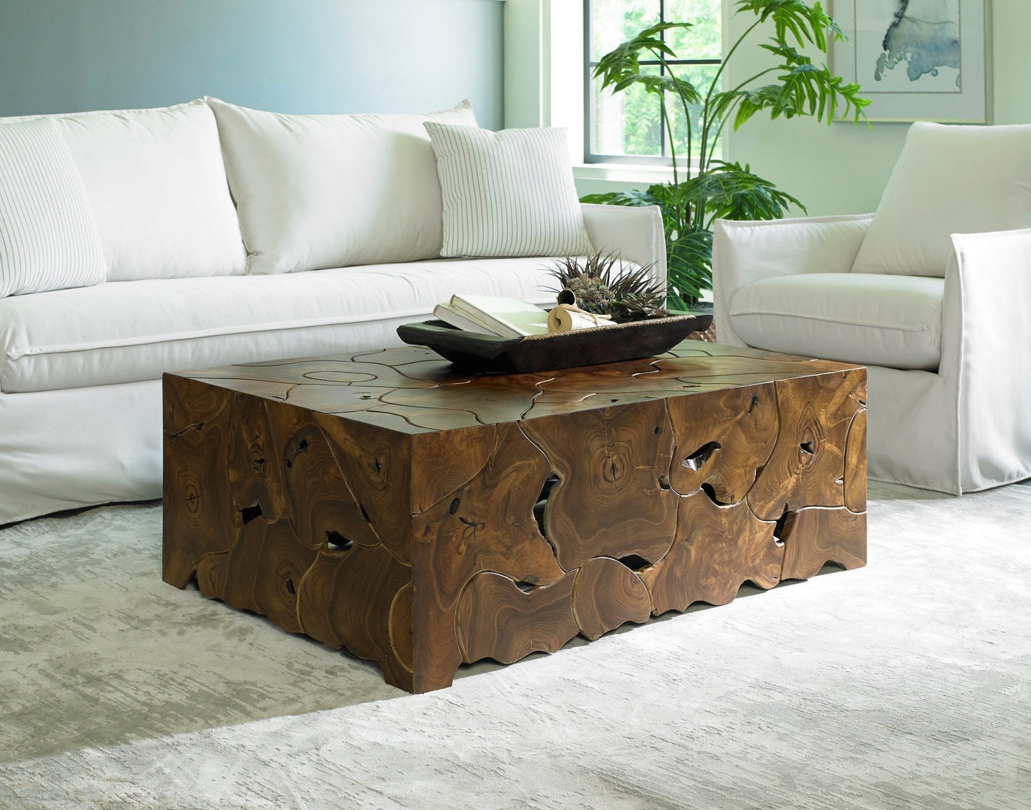Teak Root Rectangular Coffee Table