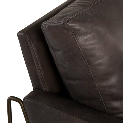 Vanessa 2 Seater Sofa - Destroyed Black Leather