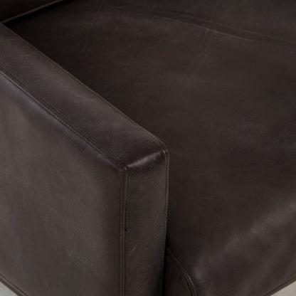 Vanessa 2 Seater Sofa - Destroyed Black Leather