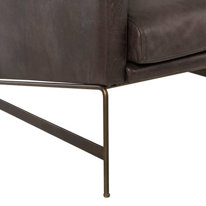 Vanessa 2 Seater Sofa - Destroyed Black Leather