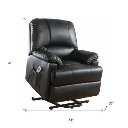Faux Leather Power Massage Lift Assist Recliner