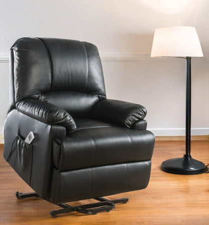 Faux Leather Power Massage Lift Assist Recliner