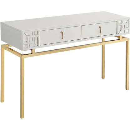 Wood Console Table with Two Drawers