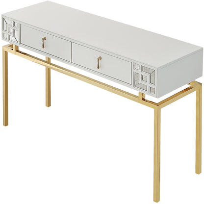 Wood Console Table with Two Drawers