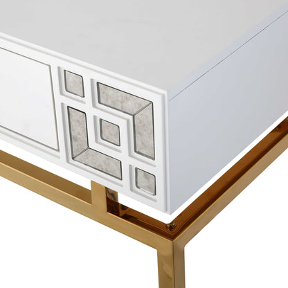 Wood Console Table with Two Drawers