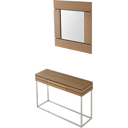 Wood Frame Console Table with Drawer