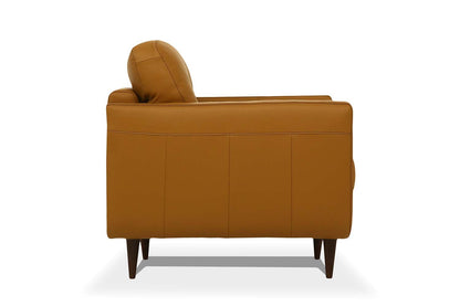 Leather Sofa with Black Legs
