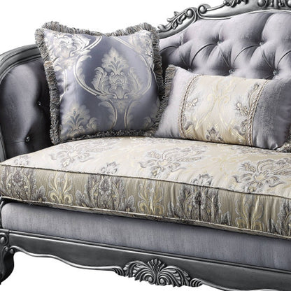 Silk Blend Loveseat and Toss Pillows