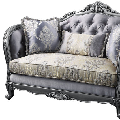 Silk Blend Loveseat and Toss Pillows