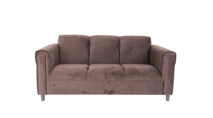 Suede Sofa with Black Legs