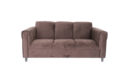 Suede Sofa with Black Legs