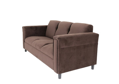Suede Sofa with Black Legs