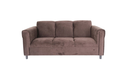 Suede Sofa with Black Legs