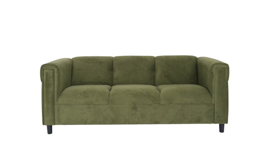 Suede Sofa with Black Legs