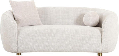 Zarina Upholstered Modern Loveseat with 2 Pillows Included