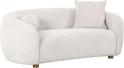 Zarina Upholstered Modern Loveseat with 2 Pillows Included