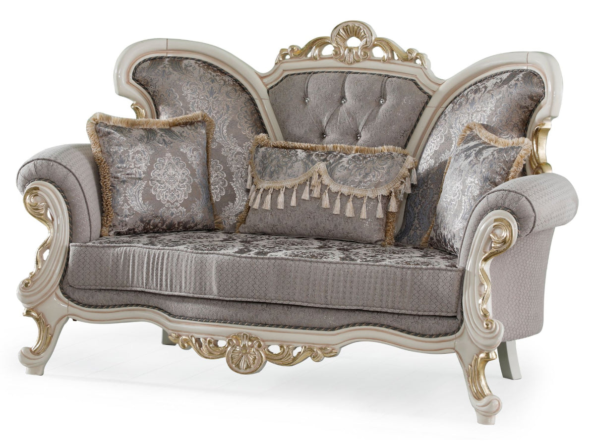 Kelebek Traditional Livingroom Loveseat Vizon