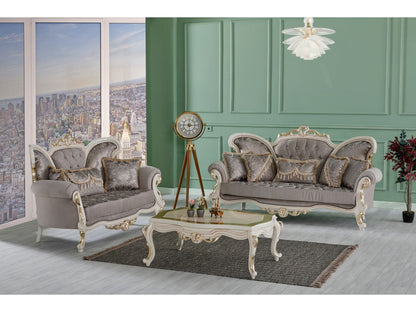 Kelebek Traditional Livingroom Loveseat Vizon