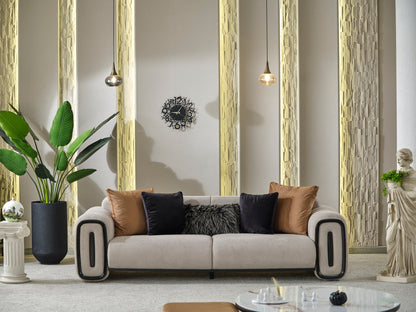 Voyance Stationary 4 Seat Sofa Beige