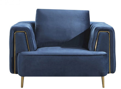 AE-D832 Royal Blue Velvet 3pc Sofa Set