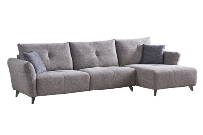 AE-L2377 Gray Fabric Sectional Sofa