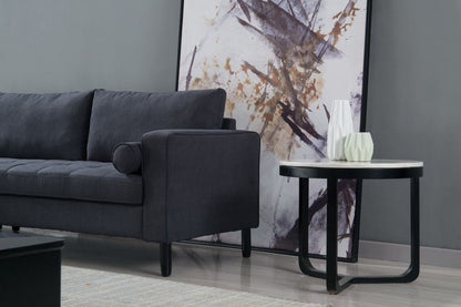 AE-LD826L Dark Gray Velvet Sectional Sofa