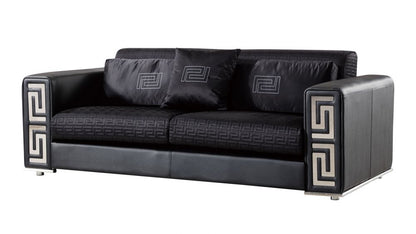 AE223 Faux Leather and Fabric Sofa