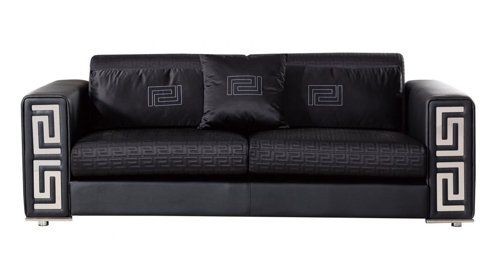 AE223 Faux Leather and Fabric Sofa