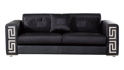 AE223 Faux Leather and Fabric Sofa