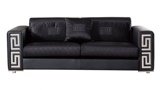 AE223 Faux Leather and Fabric Sofa