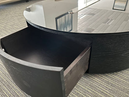 CT-J1036 Glass Top with Faux Marble Coffee Table