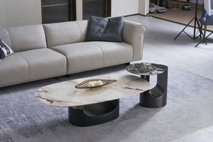 CT-J3131 Faux Marble & Metal Coffee Table