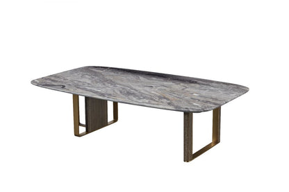 CT-Y300 Faux Marble & Metal Coffee Table