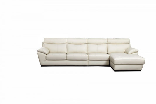 EK-L021 Italian Leather Sectional - Right Sitting