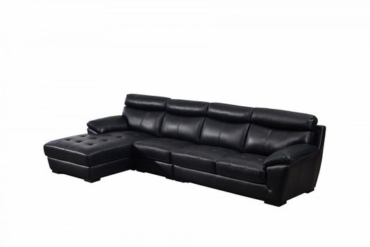 EK-L021 Italian Leather Sectional - Right Sitting