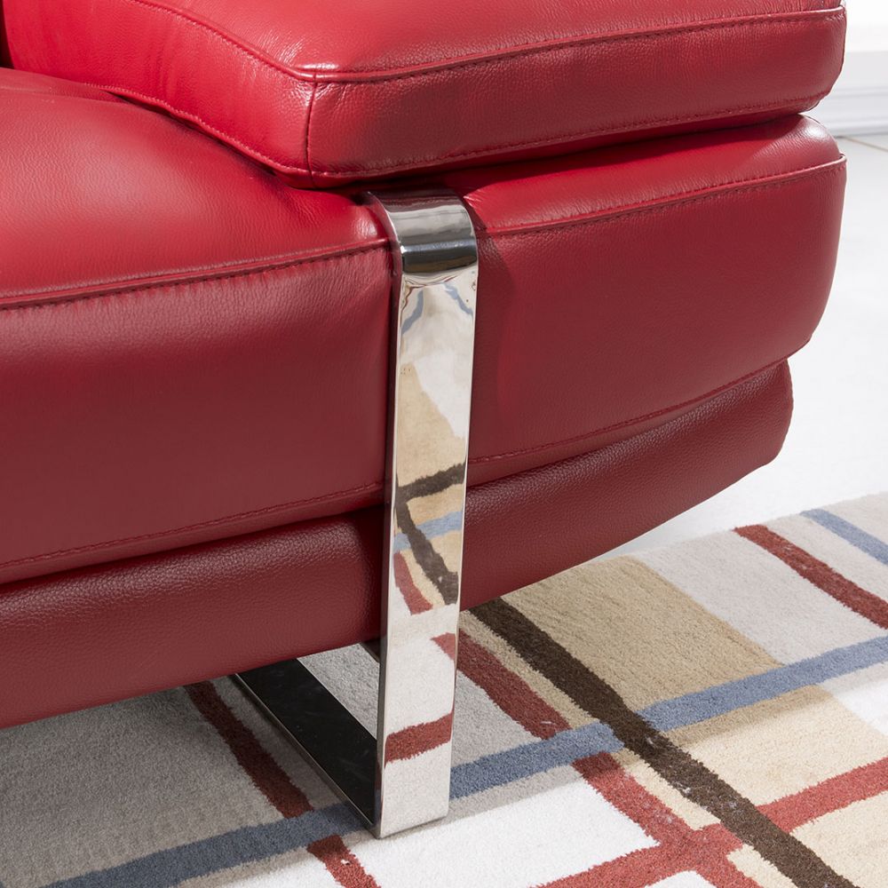 EK-L025 Italian Leather Sectional - Right Sitting