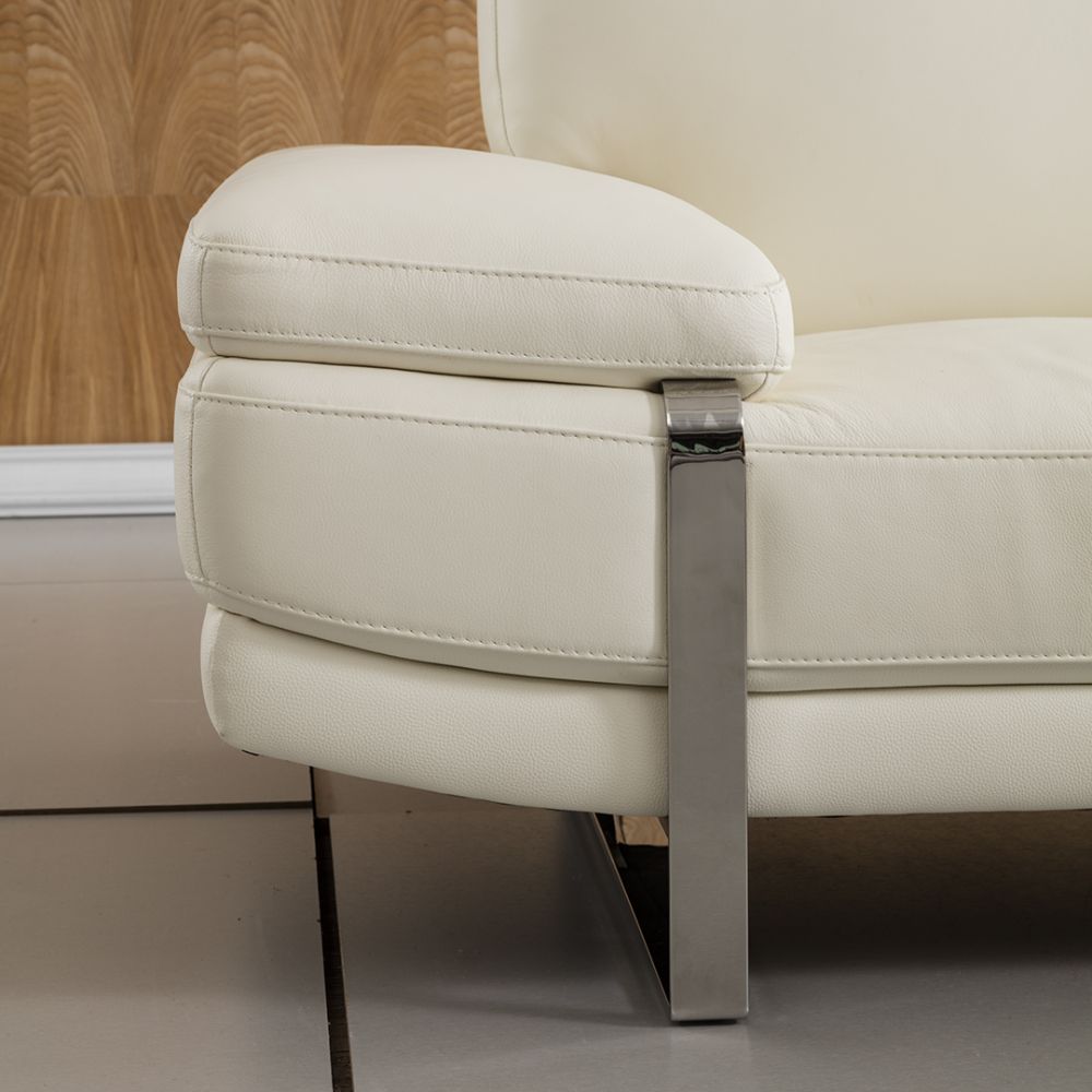EK-L025 Italian Leather Sectional - Right Sitting