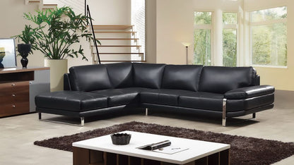 EK-L025 Italian Leather Sectional - Right Sitting