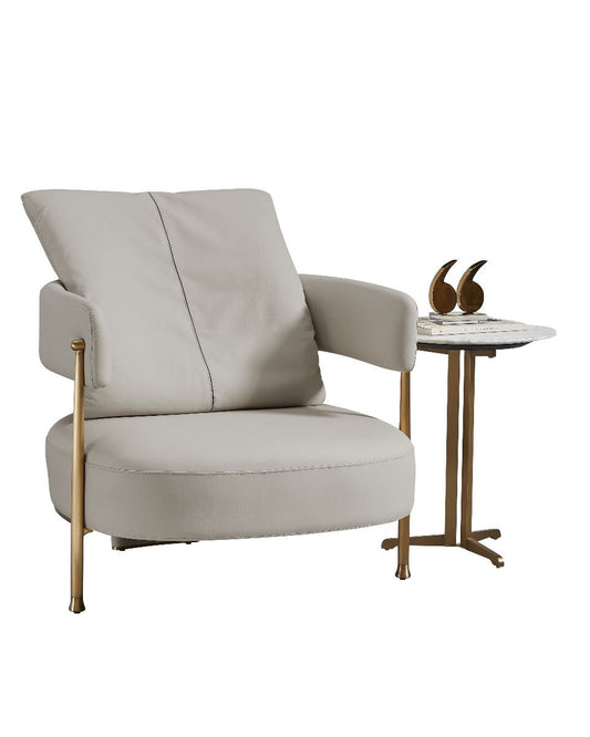 EK-Y1010 Genuine Leather Accent Chair