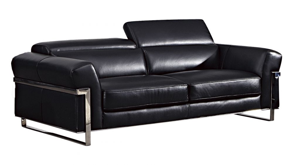 EK012 Purple Italian Full Leather 3pc Sofa Set
