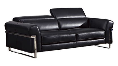 EK012 Purple Italian Full Leather 3pc Sofa Set