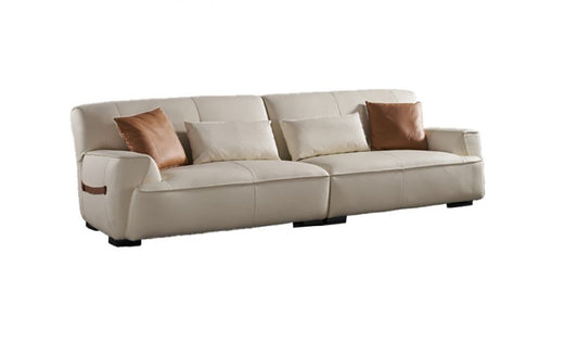 EK2232 Extra Long Top Grain Genuine Leather Sofa